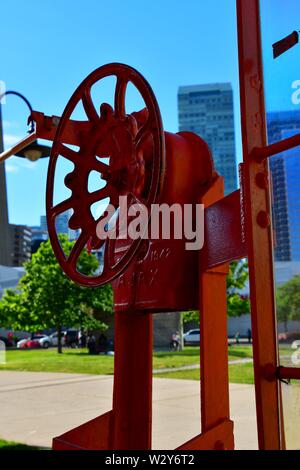 Restored Canadian National caboose at the Toronto Railroad Museum Stock Photo