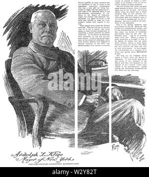 Mayor Ardolph L Kline of New York City - New York Times Sunday Magazine 14 September 1913 Stock Photo