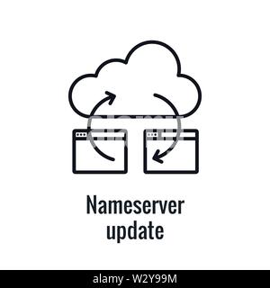 Website Data Transfer Icon - arrow imagery of transfer Stock Vector