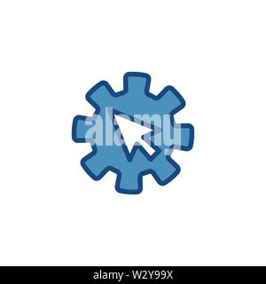Website clicks icon ; pointer icon - unscrupulously acquiring website clicks Stock Vector