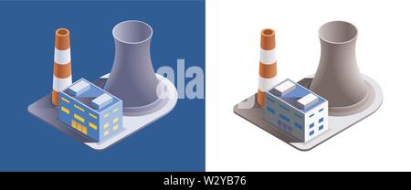 Thermal Power Station Stock Vector