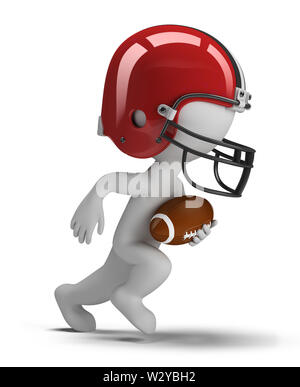 Man playing american football isolated on white Stock Photo - Alamy