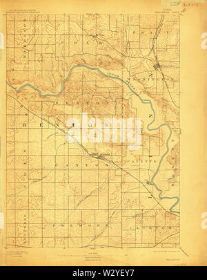 USGS TOPO Maps Iowa IA Albia 174027 1929 62500 Restoration Stock Photo ...