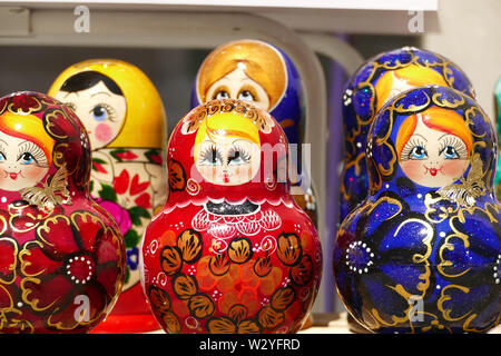 Nice set of typical russian babushkas as a gift from holidays Stock Photo