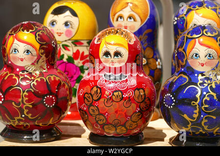 Nice set of typical russian babushkas as a gift from holidays Stock Photo