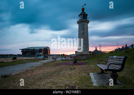 Evening at Kingston Lighthouse in Shoreham-by-Sea, West Sussex. Stock Photo