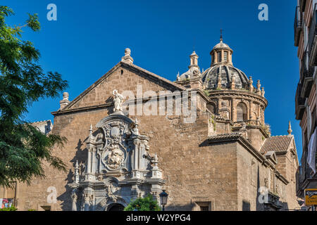 Portal at Iglesia de Santos Justo y Pastor, 16th century church at Plaza de la Universidad, in Granada, Andalusia, Spain Stock Photo