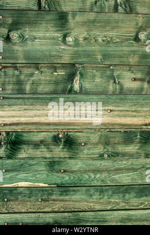 Green Wall Planks Background and Texture. Old Vintage Empty Green Surface. Stock Photo