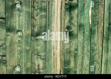 Green Wall Planks Background and Texture. Old Vintage Empty Green Surface. Stock Photo