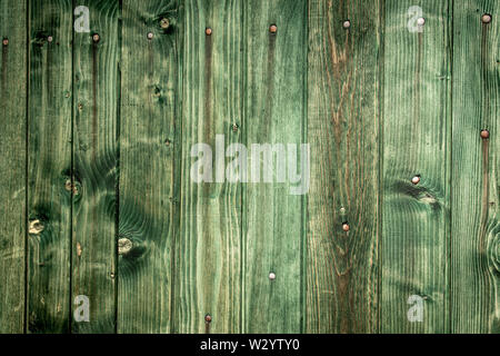 Green Wall Planks Background and Texture. Old Vintage Empty Green Surface. Stock Photo