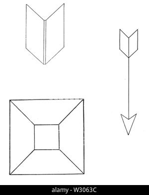 PSM V54 D322 Three simple shapes creating optical illusions Stock Photo