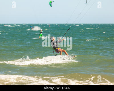 Kitesurf kiteboarding season Stock Photo