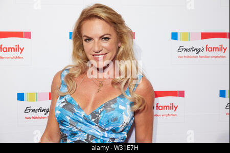 Hamburg, Germany. 11th July, 2019. Christine Neubauer, actress, comes to the 'Ernsting's family Fashion Show' in the Villa im Heinepark. Credit: Georg Wendt/dpa/Alamy Live News Stock Photo