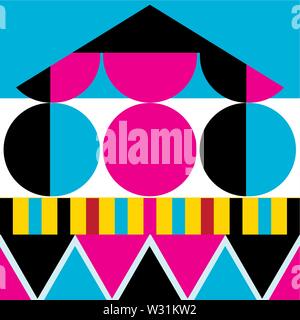Abstract beautiful vector background of geometric different objects Stock Vector