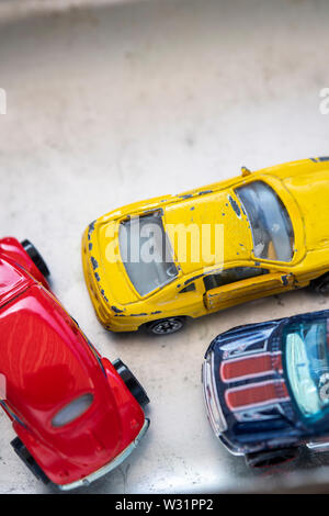 Collection of toy cars Stock Photo