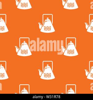 Kettle pattern vector orange Stock Vector