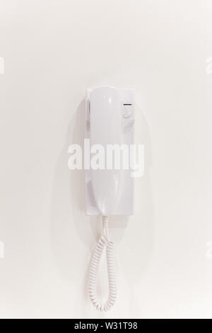 Home intercom, security system safety in modern apartment Stock Photo