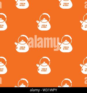 Kettle metal pattern vector orange Stock Vector