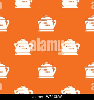 Kettle modern pattern vector orange Stock Vector