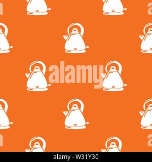 Kettle electric pattern vector orange Stock Vector