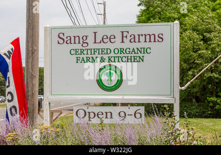 Sang Lee Farms, North Fork, Eastern Long Island, NY Stock Photo