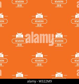 Newborn scales pattern vector orange Stock Vector