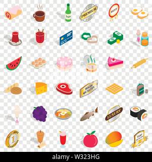 Premium icons set, isometric style Stock Vector