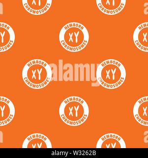 Newborn chromosomes pattern vector orange Stock Vector