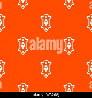 Lock door pattern vector orange Stock Vector