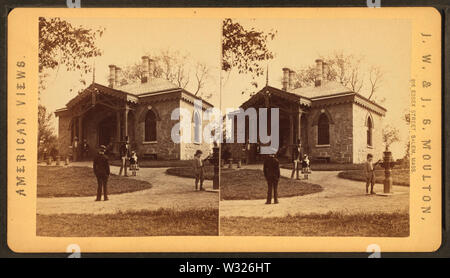 Sedgeley Guard House, Fairmount Park, from Robert N Dennis collection of stereoscopic views 2 Stock Photo