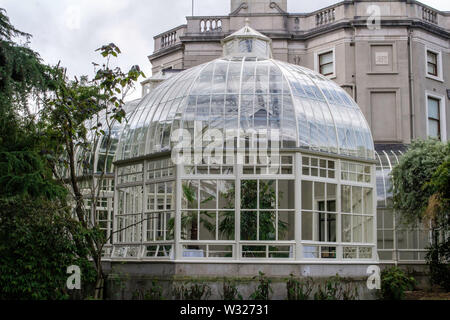 Farmleigh, House. The recently refurbished conservatory at Farmleigh House in West Dublin, Ireland. Formerly the home of Edward Guinness, Lord Iveagh. Stock Photo