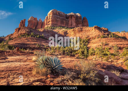 Cathedral Rock in Sedona, Arizona and Red Rock State Park. Stock Photo