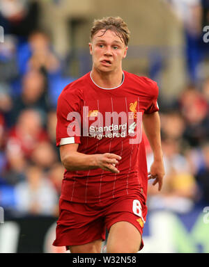 Prenton Park, Birkenhead, Wirral, UK. 11th July 2019. Pre-season friendly football, Tranmere versus Liverpool; Paul Glatzel of Liverpool races after the ball Credit: Action Plus Sports Images/Alamy Live News Stock Photo