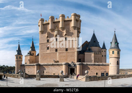 The Alcázar of Segovia is a medieval alcázar located in the city of Segovia, Spain Stock Photo