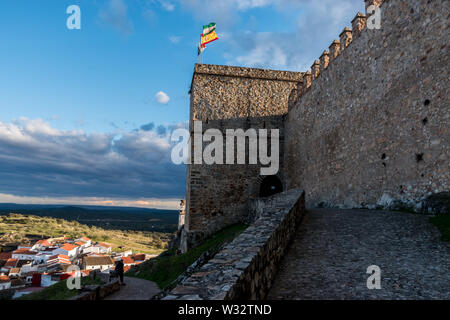 Castillo de Santa Olalla in Aracena, Andalusia, Spain Stock Photo