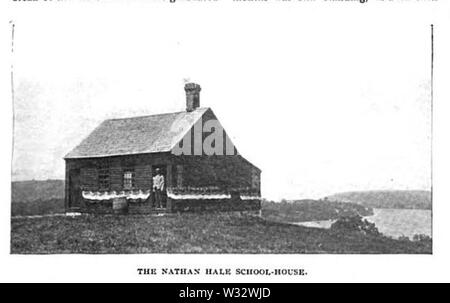 The Nathan Hale Schoolhouse, East Haddam, CT circa 1900 Stock Photo
