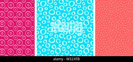 Set of seamless patterns. Abstract background vector Stock Vector