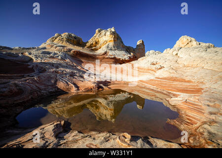 Castle Rock at White Pocket in Vermillion Cliffs National Monument, Arizona, United States of America Stock Photo