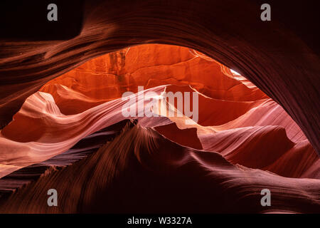 Arizona slot canyon scenery at Antelope Canyon, United States of America Stock Photo