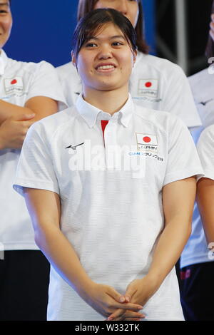 Tokyo, Japan. 11th July, 2019. Suzuka Hasegawa (JPN) Swimming : Japan national team Send-off Party for FINA World Aquatics Championships 2019 in Tokyo, Japan . Credit: Sho Tamura/AFLO SPORT/Alamy Live News Stock Photo