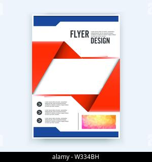 Abstract flyer design background. Brochure template. Can be used for magazine cover, business mockup, education, presentation. business flyer size A4. Stock Vector