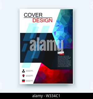 Abstract flyer design background. Brochure template. Can be used for magazine cover, business mockup, education, presentation. business flyer size A4 Stock Vector