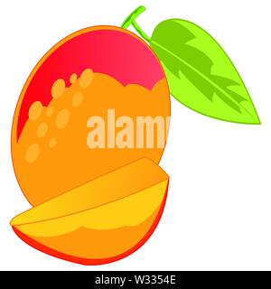 Fruit mango on white background is insulated Stock Vector