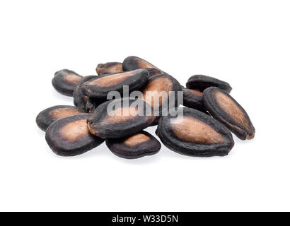 Watermelon seeds on white background Stock Photo