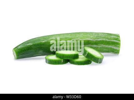 Snake gourd on white background Stock Photo