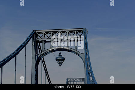 wilhelmshaven, niedersachsen/germany - september 05, 2013: the historic emperor william bridge of 1907 crossing a wilhelmshaven port basin Stock Photo