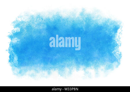Pastel color summer blue water abstract or natural watercolor paint background Stock Photo