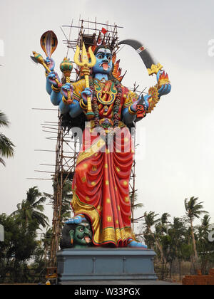 Statue of hindu goddess Kali, India, Tamil Nadu Stock Photo