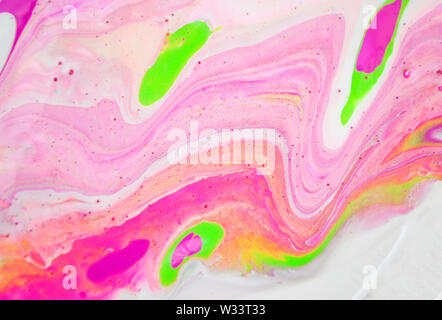 Abstract colorful painting background made in fluid art technique. Trendy pattern. Stock Photo