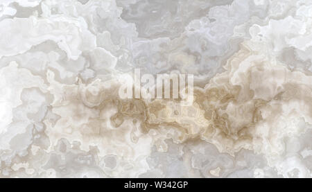 The tile of abstract white onyx background  with wavy pattern. 2D illustration. Natural beauty Stock Photo